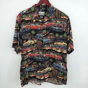 Reyn Spooner American Classics Muscle Car Hawaiian Shirt Mens Large Vintage
